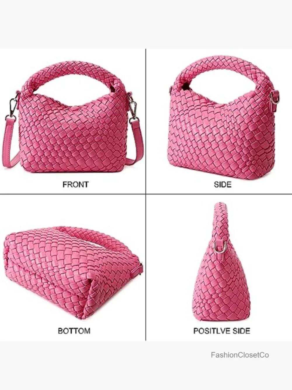 Faux Leather Handmade Mini Hobo Tote Bag Crossbody Shoulder Bag